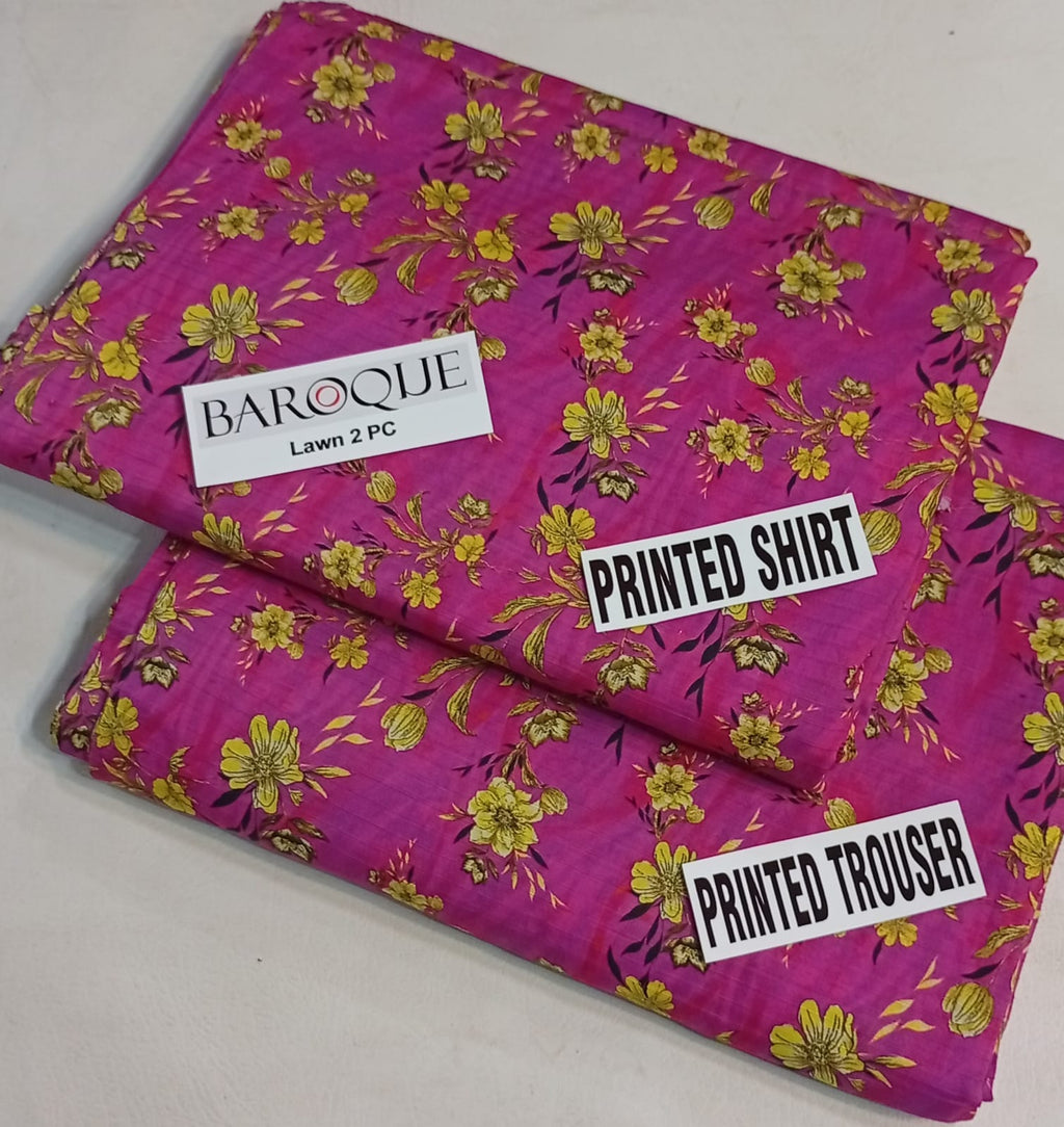 Bana Dora Baroque Lawn 2 Piece Collection 2026 – Premium Printed Shirt & Trouser | Big Width Lawn Suit
