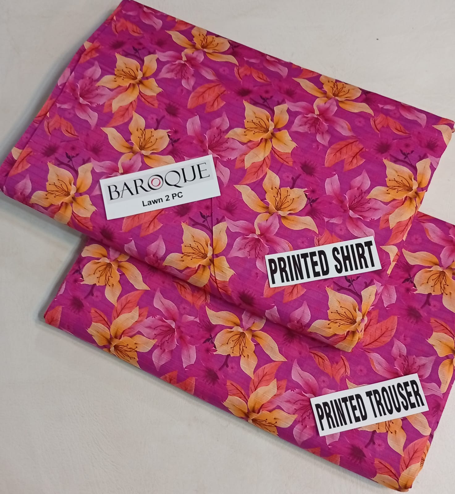 Bana Dora Baroque Lawn 2 Piece Collection 2026 – Premium Printed Shirt & Trouser | Big Width Lawn Suit