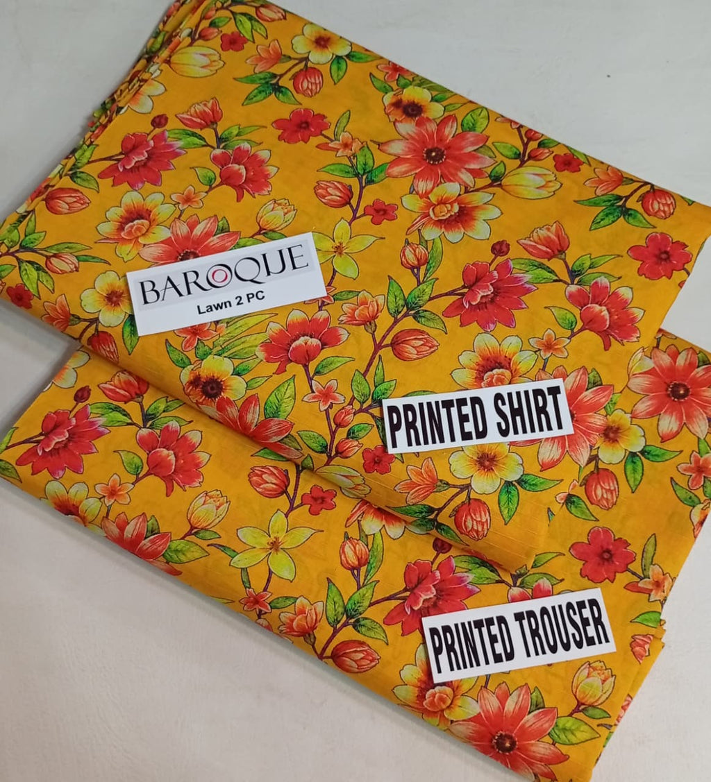 Bana Dora Baroque Lawn 2 Piece Collection 2026 – Premium Printed Shirt & Trouser | Big Width Lawn Suit