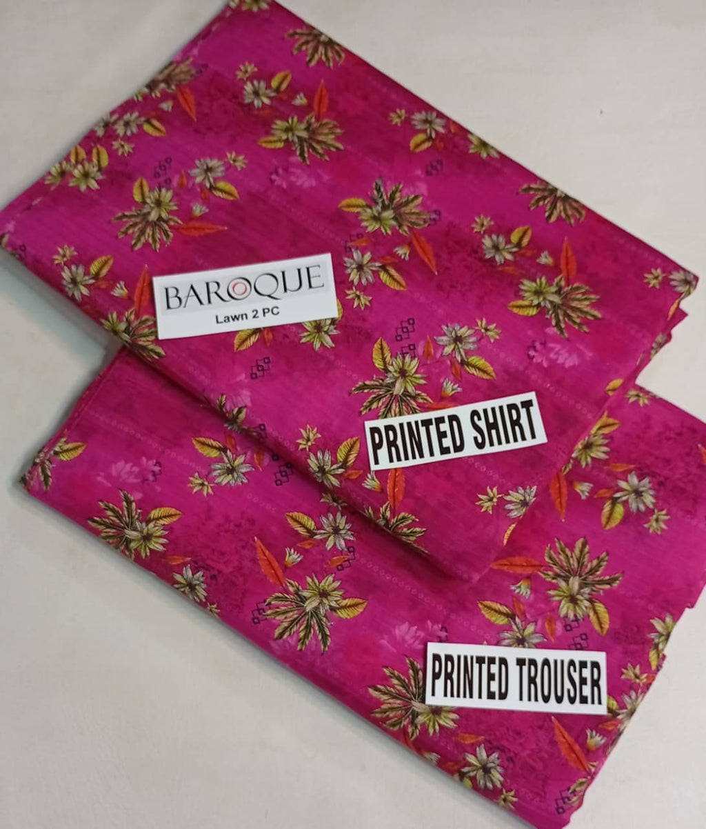 Bana Dora Baroque Lawn 2 Piece Collection 2026 – Premium Printed Shirt & Trouser | Big Width Lawn Suit